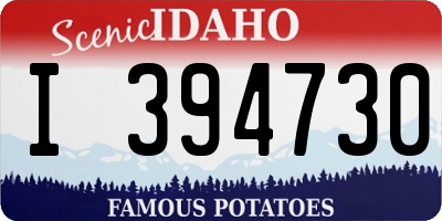 ID license plate I394730