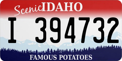 ID license plate I394732