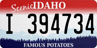 ID license plate I394734