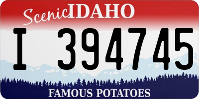 ID license plate I394745