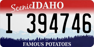 ID license plate I394746