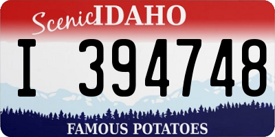 ID license plate I394748