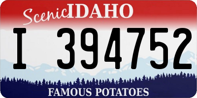 ID license plate I394752