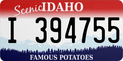ID license plate I394755
