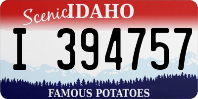 ID license plate I394757