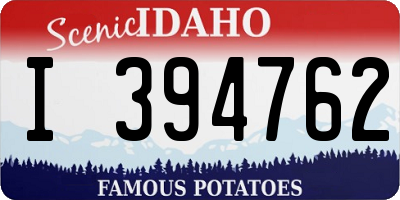 ID license plate I394762
