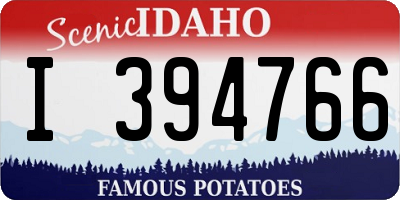 ID license plate I394766
