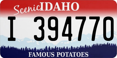 ID license plate I394770