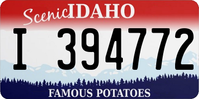 ID license plate I394772