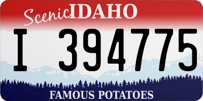 ID license plate I394775