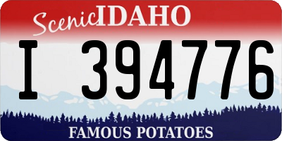 ID license plate I394776