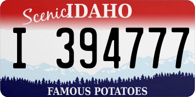 ID license plate I394777