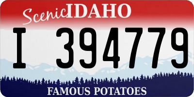 ID license plate I394779