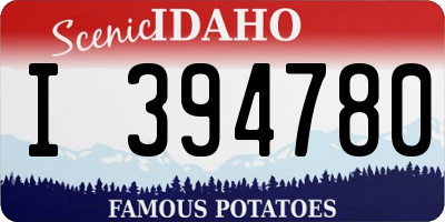 ID license plate I394780