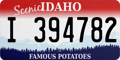 ID license plate I394782