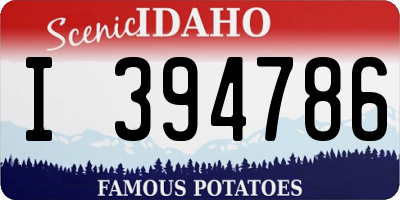 ID license plate I394786