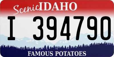ID license plate I394790