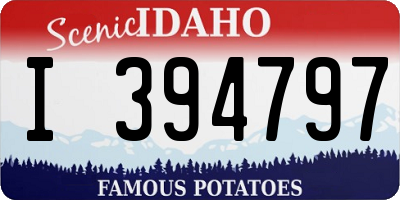 ID license plate I394797