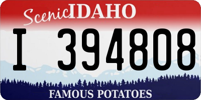 ID license plate I394808