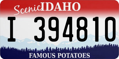ID license plate I394810