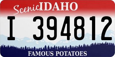 ID license plate I394812