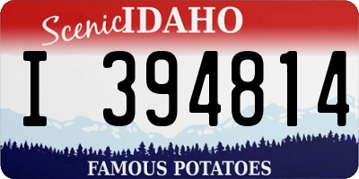 ID license plate I394814