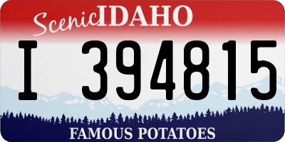 ID license plate I394815