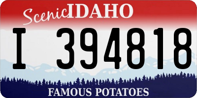 ID license plate I394818