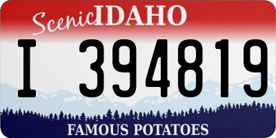 ID license plate I394819