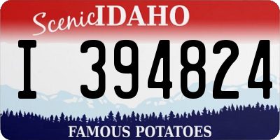 ID license plate I394824