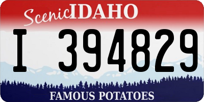 ID license plate I394829