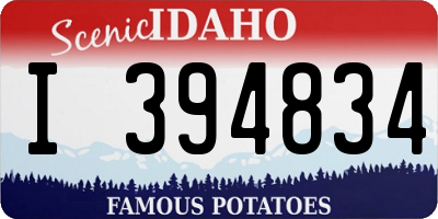 ID license plate I394834