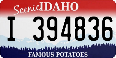 ID license plate I394836