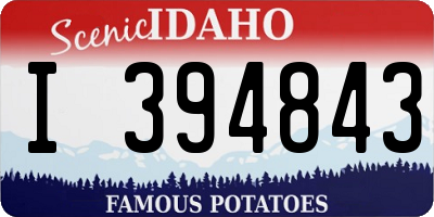 ID license plate I394843