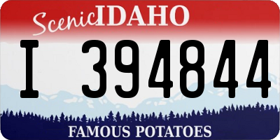 ID license plate I394844