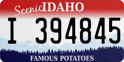 ID license plate I394845