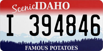ID license plate I394846