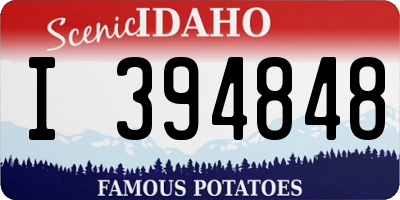 ID license plate I394848