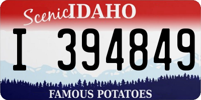 ID license plate I394849