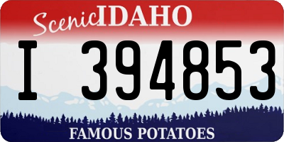 ID license plate I394853