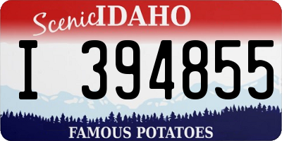 ID license plate I394855