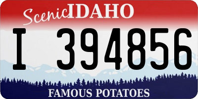 ID license plate I394856