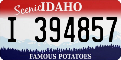 ID license plate I394857
