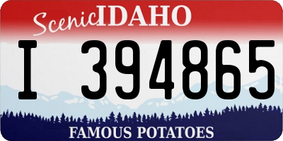 ID license plate I394865