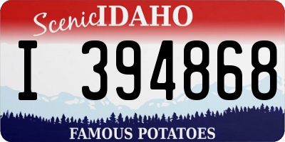 ID license plate I394868