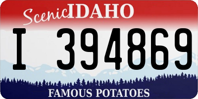 ID license plate I394869