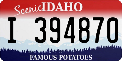 ID license plate I394870