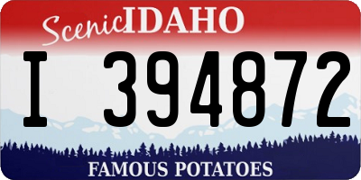 ID license plate I394872