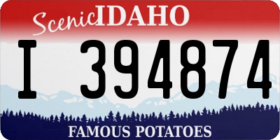 ID license plate I394874