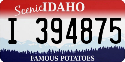 ID license plate I394875